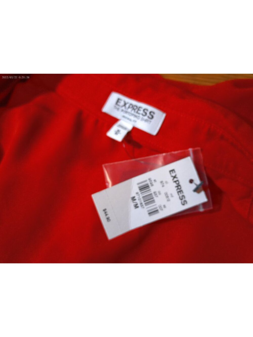 Express The Portofino Shirt Red Medium Sleeveless NWT - Picture 4 of 7
